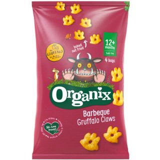 Organix Barbeque Gruffalo Claws Πατουσίτσες Καλαμποκιού για Βρέφη 12+Μηνών 4x15gr