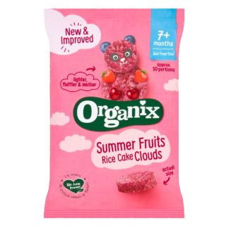 Organix Ρυζογκοφρέτα με Μύρτιλο, Φράουλα & Κεράσι για Βρέφη 7+Μηνών 40gr