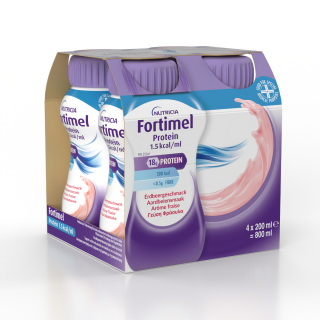 Nutricia Fortimel Extra Strawberry Υπερπρωτεϊνικό Ρόφημα Mε Γεύση Φράουλα, 4 X 200ml