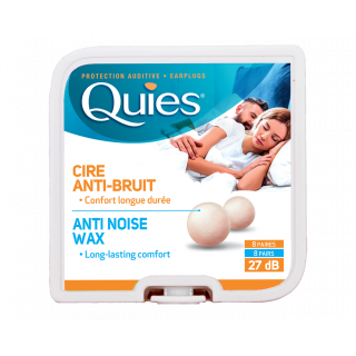 PharmaQ Quies Anti Noise Natural Wax Earplugs 8 Pairs