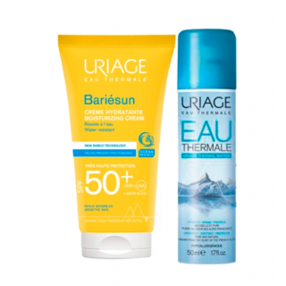 Uriage Promo New Bariesun Moisturizing Cream Spf50 50ml & Uriage Thermal Water 50ml Αντηλιακό Προσώπου & Ιαματικό Νερό Σπρέι