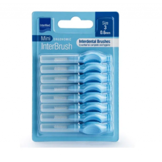 InterMed Ergonomic InterBrush Mini Μεσοδόντια Βουρτσάκια 0.6mm Size 3, 8pcs