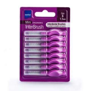 InterMed Ergonomic InterBrush Mini Μεσοδόντια Βουρτσάκια 1.1mm Size 6, 8pcs