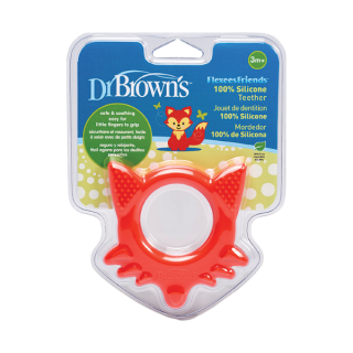 Dr. Brown’s Flexees Friends™ Soft Silicone Teether Fox 3m+ (TE003-P2) 1 Item