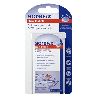 Sorefix Duo Patch Επίθεμα Επιχείλιου Έρπητα με 0,5% Υαλουρονικό Οξύ 15 Τεμάχια
