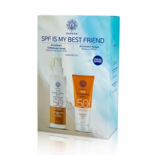 Garden Promo SPF Is My Best Friend - Face and Body Spray SPF50 with Organic Aloe Vera 150ml & Face Sunscreen SPF50 with Organic Aloe Vera 50ml