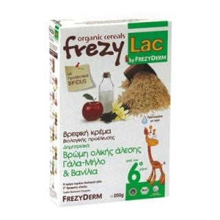 Frezyderm Frezylac BIO Cereal Wholegrain Oatmeal - Milk - Apple - Vanilla 200gr