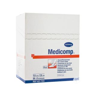 Hartmann Medicomp 7,5x7,5cm Sterile Pads Non-woven Swab 25x2 Items