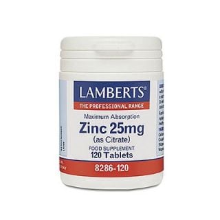 Lamberts Zinc 25mg Citrate 120 Tabs