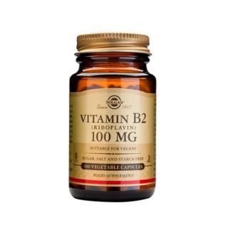 Solgar Vitamin B-2 (Riboflavin) 100mg 100 Veg. Caps