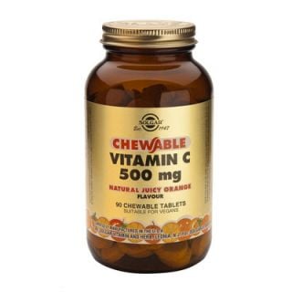 Solgar Vitamin C 500mg 90 Chewable Tabs Orange Flavor