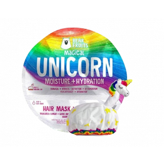 Bear Fruits Μάσκα Μαλλιών & Σκουφάκι Unicorn για Φυσική Υγρασία & Ενυδάτωση 1τμχ