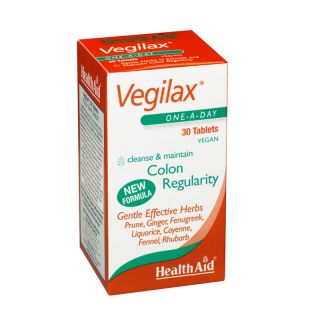 Health Aid Vegilax Regular Colon 30 Tabs Καλή Λειτουργία Εντέρου