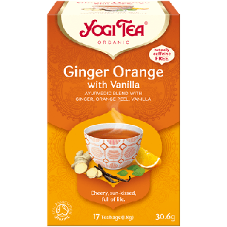 Yogi Tea Organic Τζίντζερ Πορτοκάλι Με Βανίλια, 17 Φακελάκια