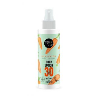 Natura Siberica Organic Shop Sunscreen Body Lotion Carrot SPF30 150ml Αντηλιακή Λοσιόν Σώματος Καρότο SPF30