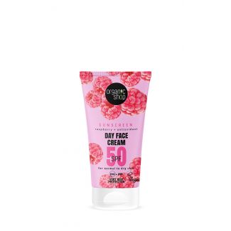 Natura Siberica Organic Shop Day Face Cream Raspberry SPF50 50ml Αντηλιακή Κρέμα Προσώπου με SPF50 για Κανονική-Ξηρή-Ευαίσθητη Επιδερμίδα με 'Αρωμα Σμέουρο