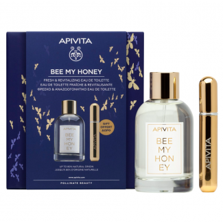Apivita Xmas Promo Bee My Honey: Eau de Toilette 100ml & ΔΩΡΟ Επαναγεμιζόμενο Σπρέι Αρώματος 8ml